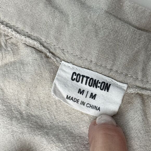 Cotton On Medium Skirt Mini Beige ruffle womens button front - Picture 3 of 10